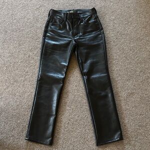 MOTHER Black Straight Leg Pants